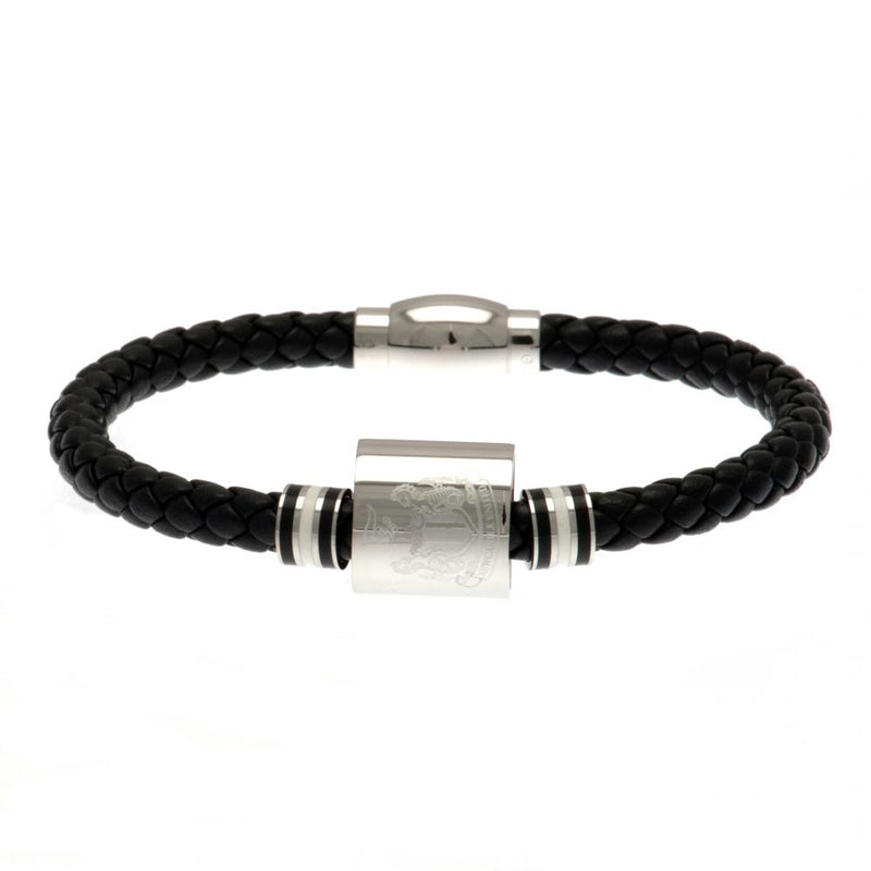 Newcastle United FC Colour Ring Leather Bracelet, alternate view
