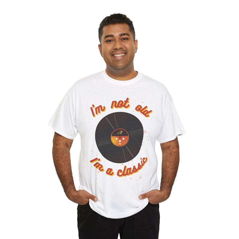 'I'm Not Old, I'm a Classic' Men's Vinyl Record T-Shirt, additional view