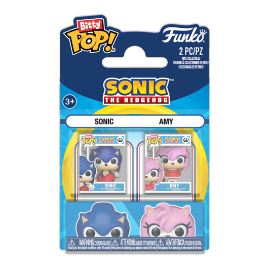 2-Pack - Sonic - Sonic & Amy Rose Funko Bitty Pop! Vinyl Figures