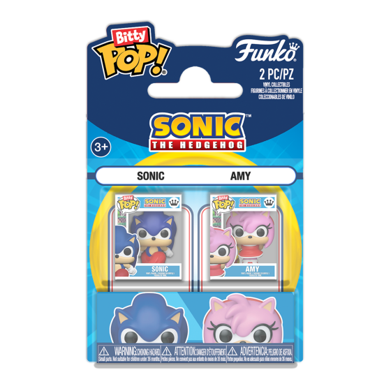 2-Pack - Sonic - Sonic & Amy Rose Funko Bitty Pop! Vinyl Figures