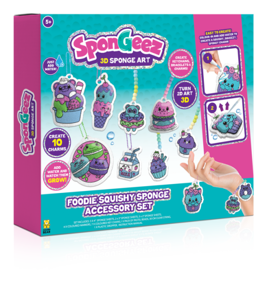 Spongeez Foodie Squishy Sponge Accessory Set