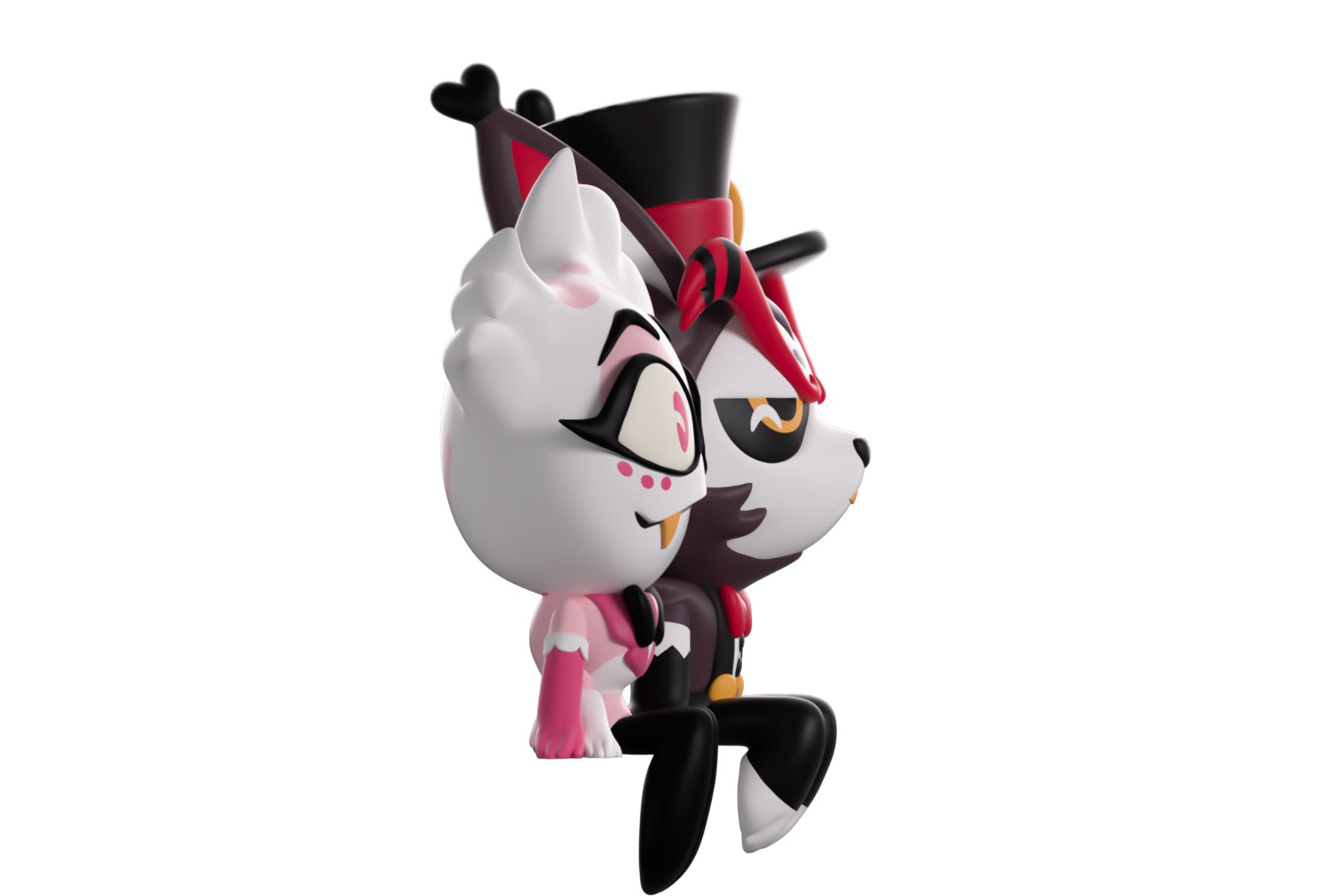 Youtooz Hazbin Hotel Angel Dust and Husk Monitor Buddiez Figures