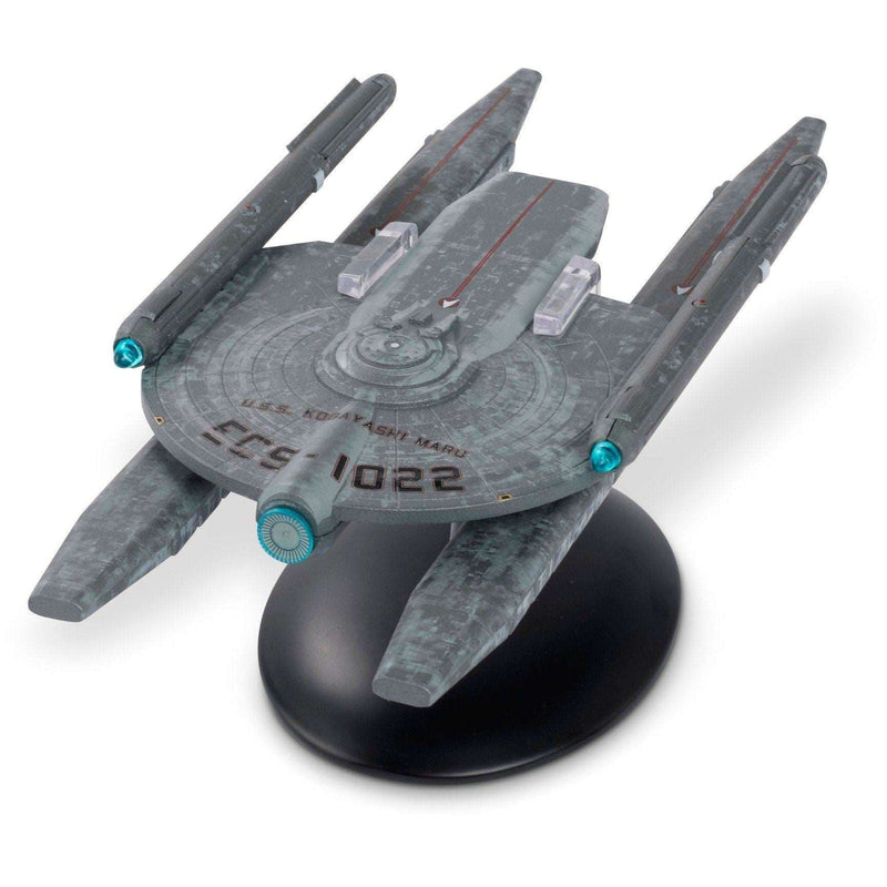 U.S.S. Kobayashi Maru ECS-1022 Model Die Cast Ship SPECIAL ISSUE (Eaglemoss / Star Trek), in display