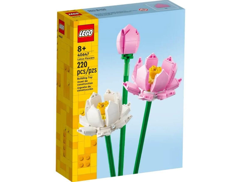 Lego Botanicals 40647 Lotus Flowers Building Toy Gift for Ages 8 & Up, packaging shot