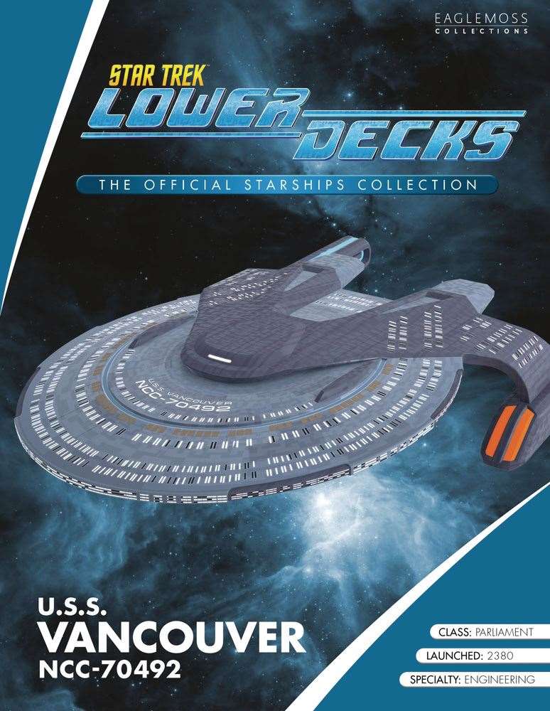 U.S.S. Vancouver NCC-70492 Starship Ship Model Die Cast Starship STLEN602 Lower Decks (Eaglemoss / Star Trek), alternate view
