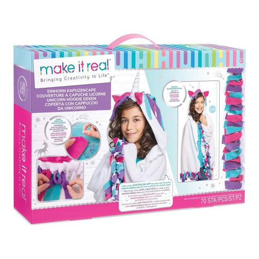 Make It Real Unicorn Hoodie Blanket