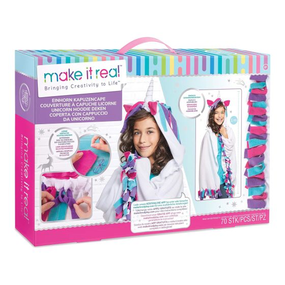 Make It Real Unicorn Hoodie Blanket