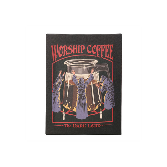19x25cm Worship Coffee Canvas Plaque by Steven Rhodes, alternate view