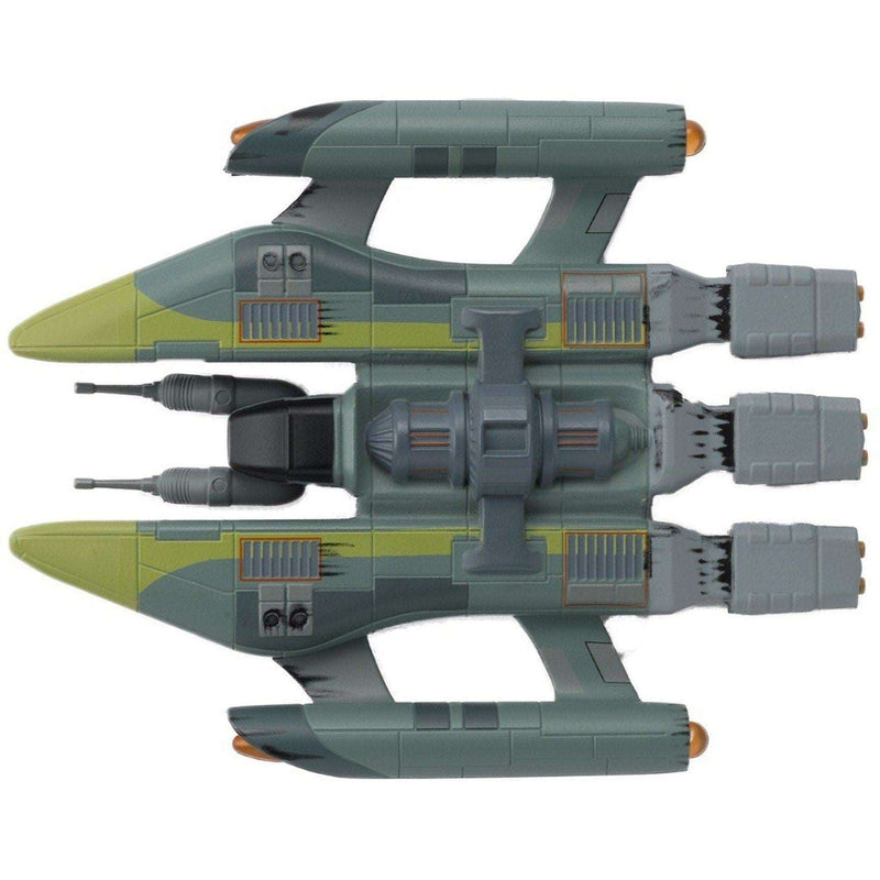 Vaadwaur Assault Fighter Model Die Cast Ship (Eaglemoss / Star Trek), in display