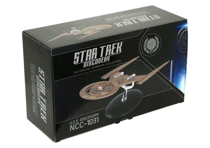 U.S.S. Discovery NCC-1031 (Crossfield class) Starship Die-Cast Model Discovery SSDUK002 (Eaglemoss / Star Tre, size reference