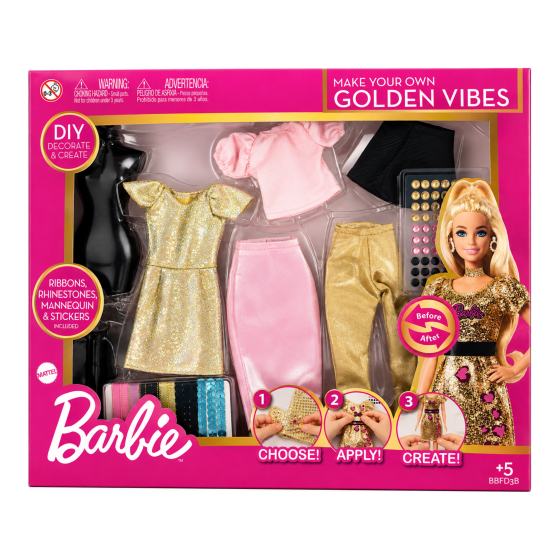 Barbie Golden Vibes DIY Clothes Design Set 130p