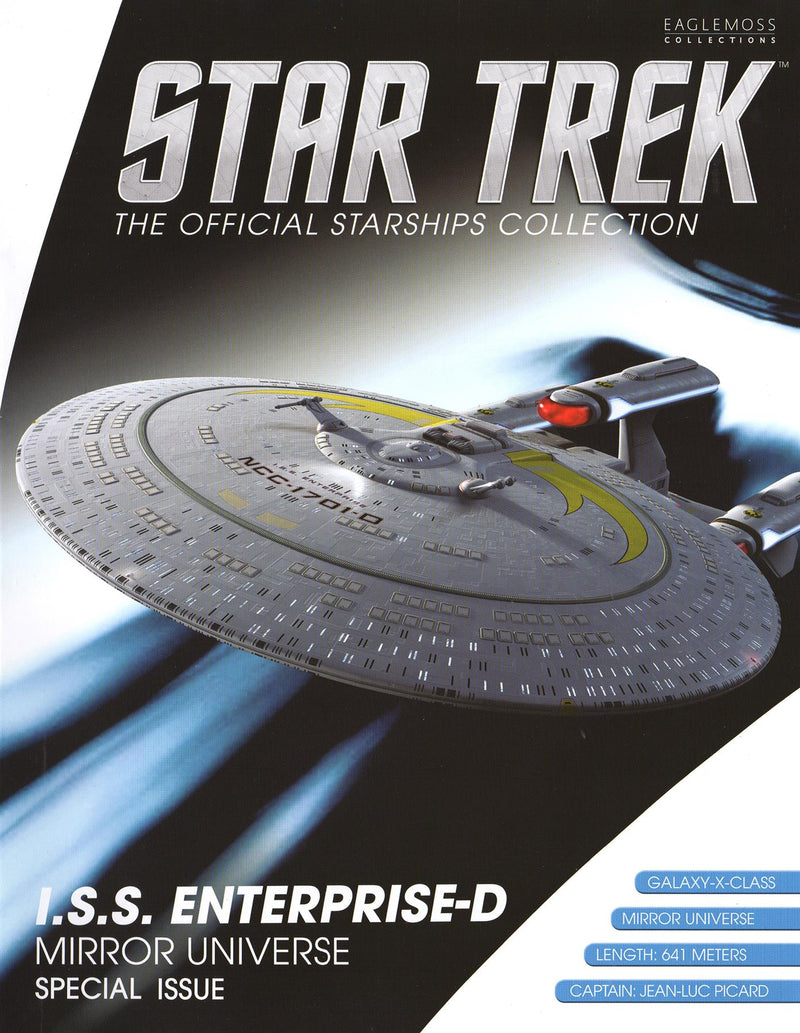 I.S.S. Enterprise-D NCC-1701-D Mirror Universe (Paint Variant) Model Diecast Ship BONUS ISSUE (Eaglemoss / Star Tr, rear view