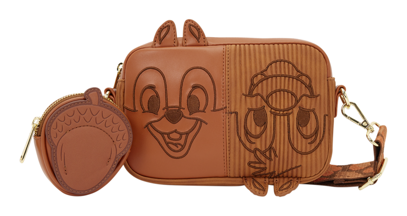 Loungefly - Disney Chip 'n' Dale Corduroy Sling Crossbody Bag with Coin Bag