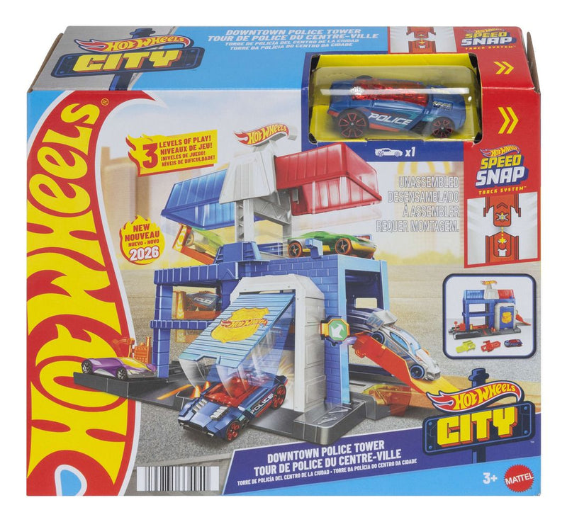 Hot Wheels City Downtown Police Tower Playset - Image