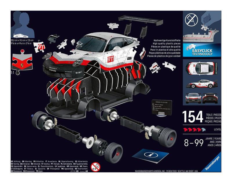Porsche GT3 Cup 108 Piece 3D Puzzle - Image