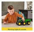 John Deere Lights & Sounds Tractor With Wagon - Image