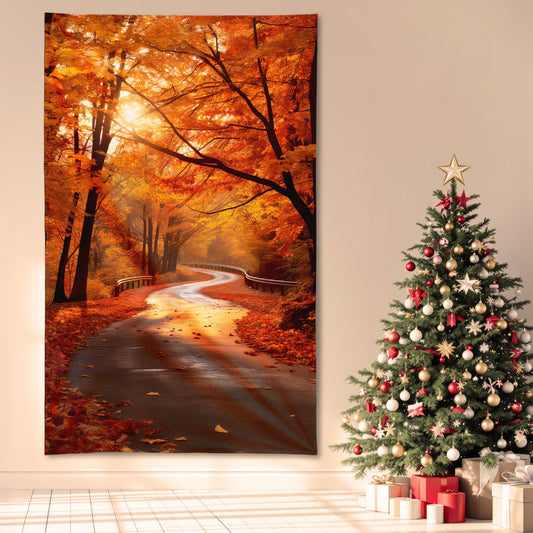 Autumn Scene Path - 8ft x5ft Scenic Backdrop Banner collectible from https://britishmade.gifts/