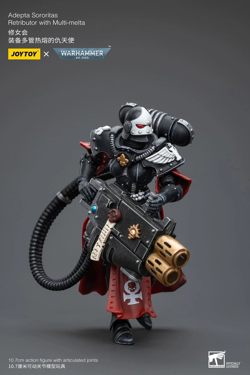 JoyToy Adepta Sororitas Retributor Warhammer 40K 1/18 Scale Action Figure with Multi-Melta, side angle
