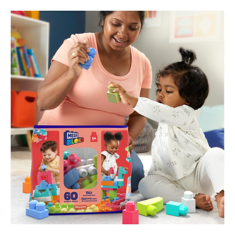 Mega Bloks Big Building Bag Pink, in display