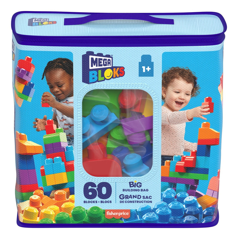 Mega Bloks Big Building Bag Blue, packaging shot