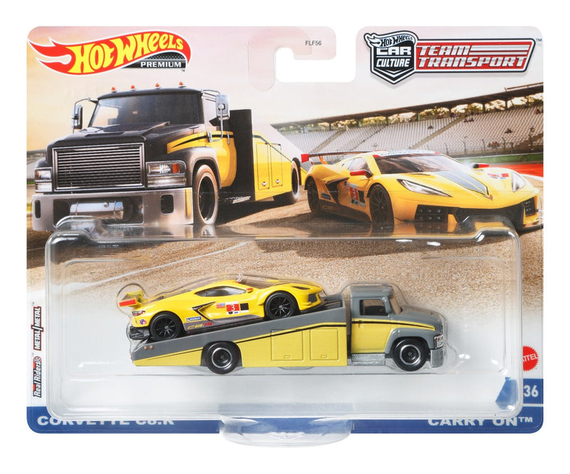 Hot Wheels Premium Team Transport 2-Pack Assortment, showing reverse