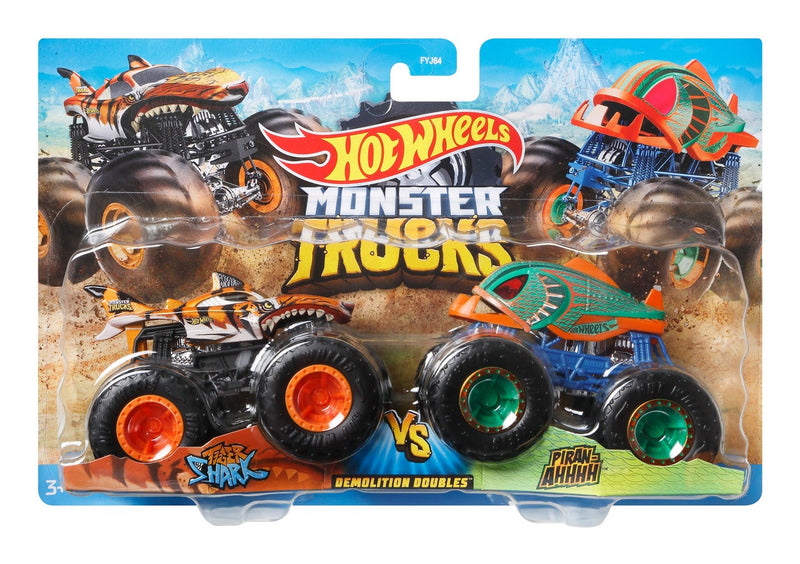 Hot Wheels Monster Trucks 1.64 Scale 2-Pack, rear view
