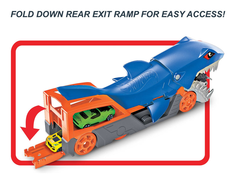 Hot Wheels City Shark Chomp Transporter, rear view