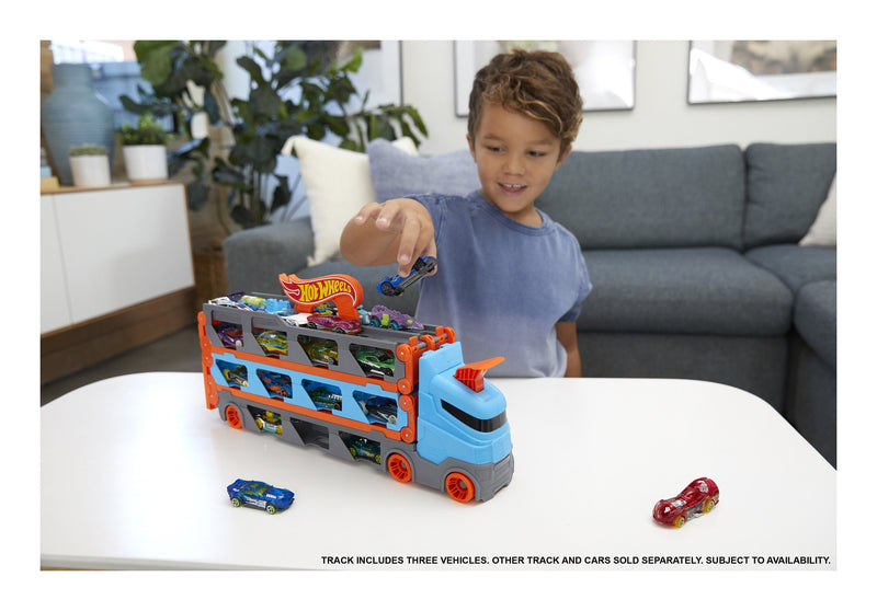 Hot Wheels City Speedway Hauler, side angle