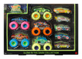 Hot Wheels Monster Trucks Glow In The Dark Bundle, in display