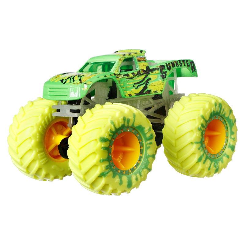 Hot Wheels Monster Trucks Glow In The Dark Bundle, showing reverse