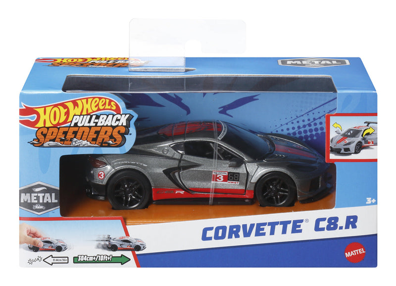 Hot Wheels Pull-Back Speeders Assortment, close-up detail