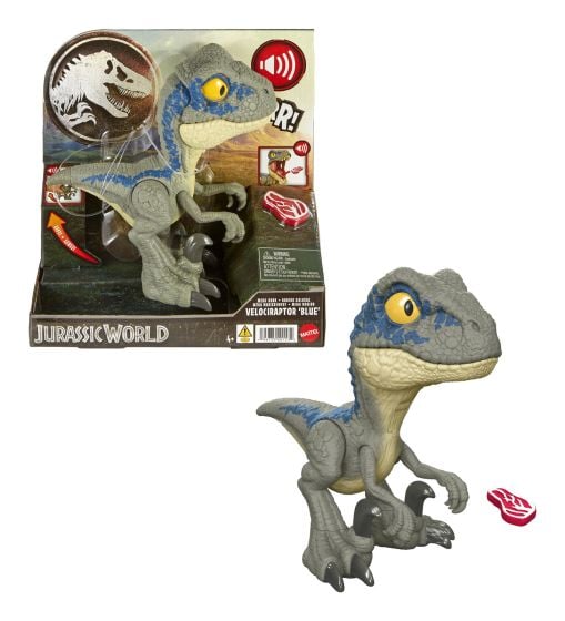 Jurassic World Blue Mega Roar Velociraptor Figure