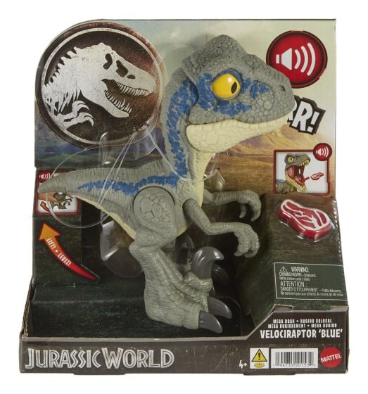 Jurassic World Blue Mega Roar Velociraptor Figure