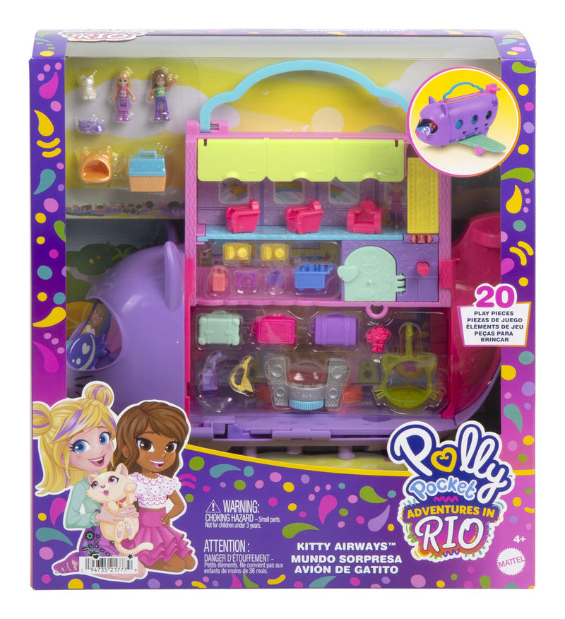 Polly Pocket Kitty Plane, in display
