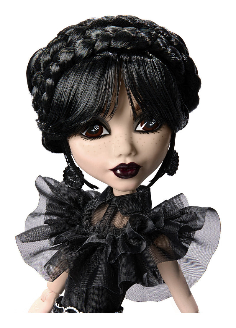 Monster High Wednesday Rave n Dress Doll, side angle