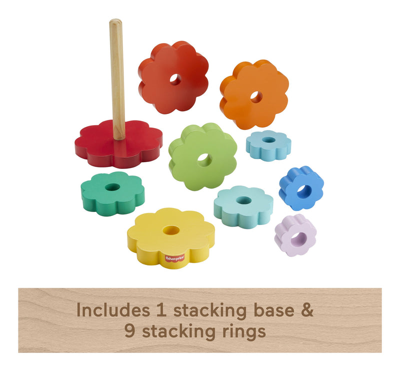 Fisher Price Wooden Ring Stacker, in display