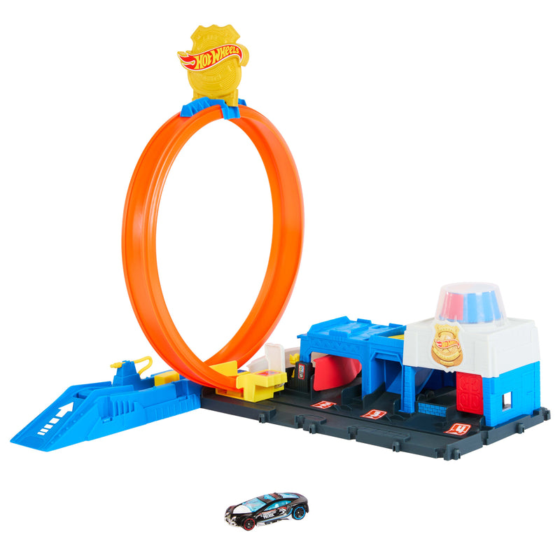 Hot Wheels City Super Police Station, side angle