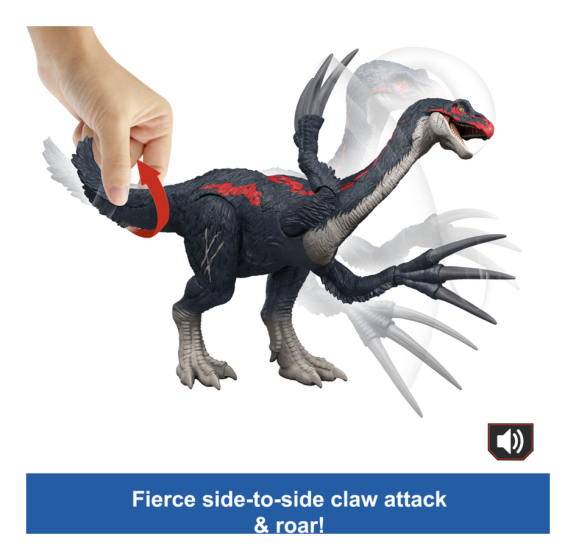 Jurassic World Chaos Theory Therizinosaurus Slash and Roar Figure
