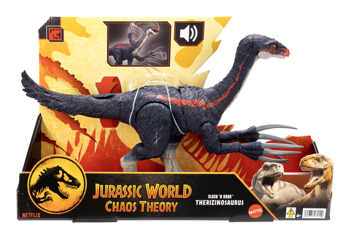 Jurassic World Chaos Theory Therizinosaurus Slash and Roar Figure