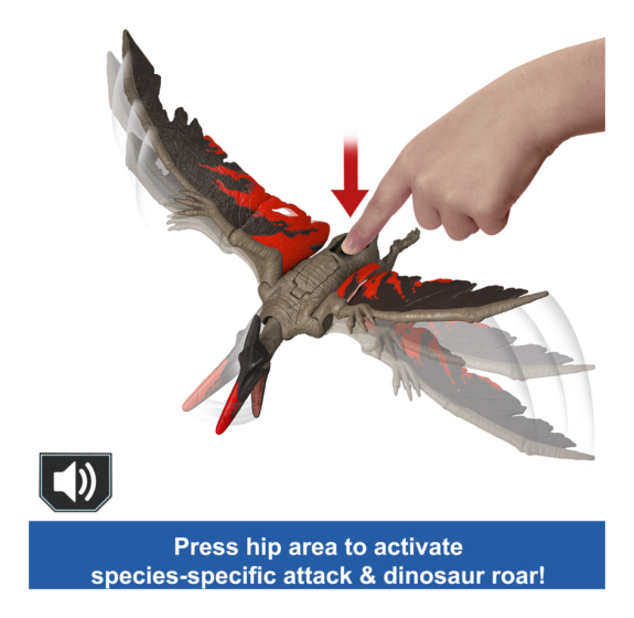 Jurassic World Wild Roar Pteranodon Action Figure