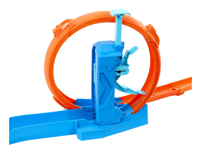 Hot Wheels Track Creator Triple Loop Frenzy Kit, side angle