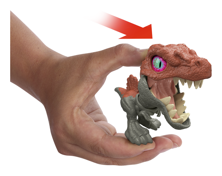 Jurassic World T. rex Velociraptor and Ankylosaurus Assorted 3" Scale Mighty Little Biters (3-Pack)