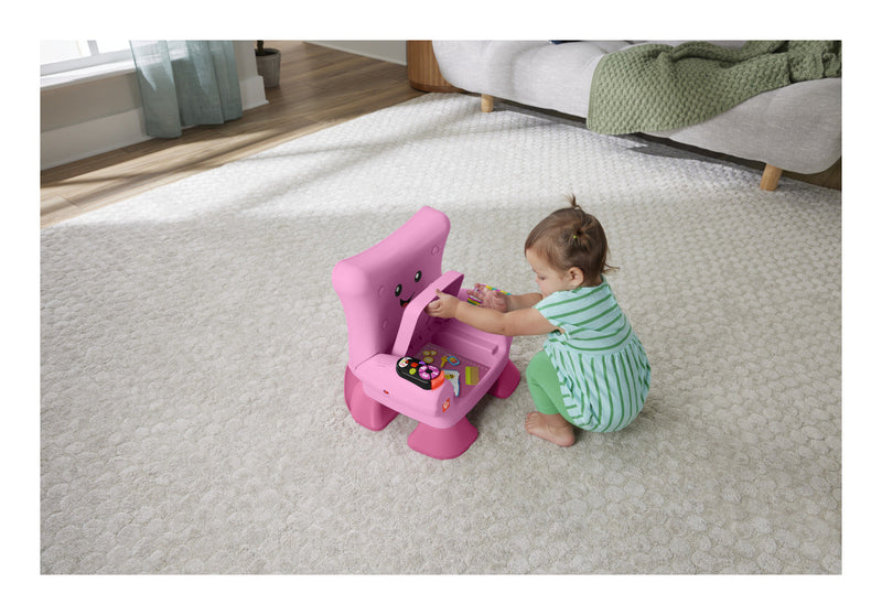 Fisher Price Laugh & Learn Pink Chair, side angle