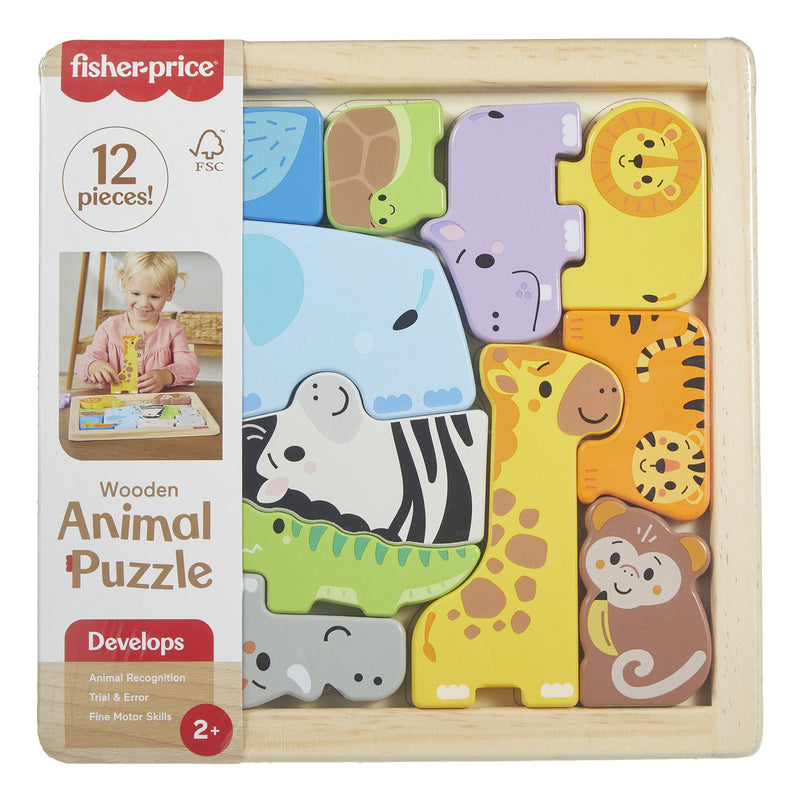 Fisher Price Wooden Animal Puzzle, rear view