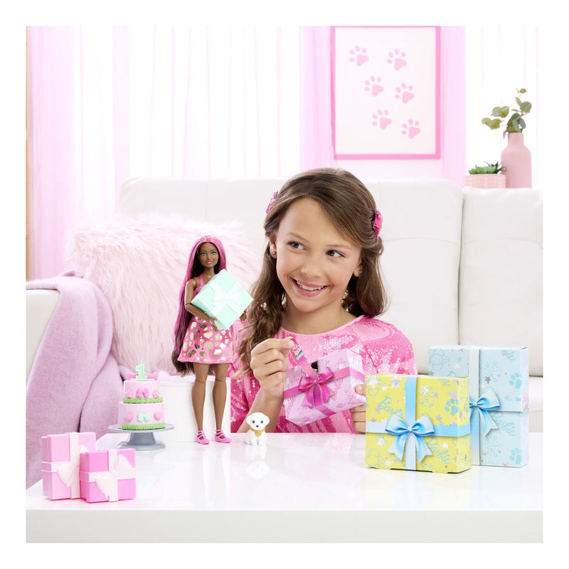 Barbie Party Unboxed Pet Birthday - Doll 2 Brun