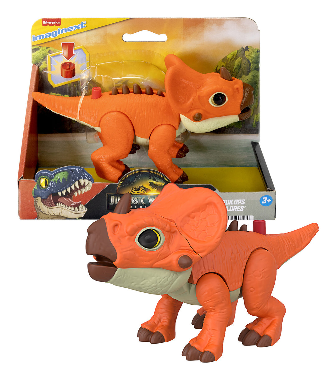 Imaginext Jurassic World Rebirth Assorted Dino Feature Figure with Push Button