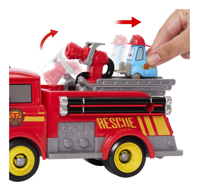 Disney Cars Radiator Springs Race & Rescue Red, rear view