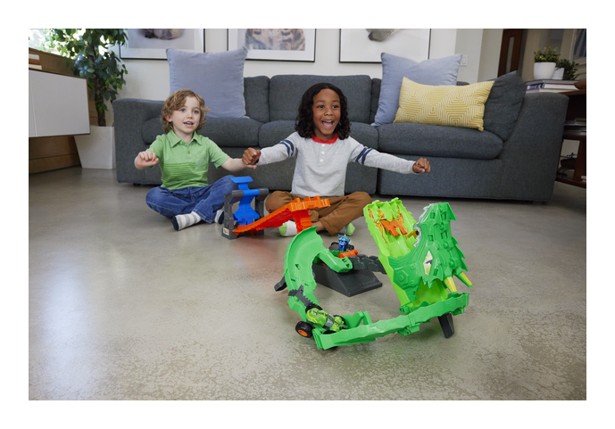 Hot Wheels MT Sharks vs Dinos Dragon Destruction, packaging shot