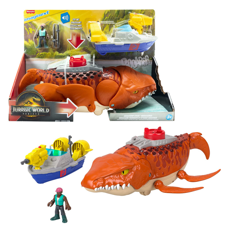 Imaginext Jurassic World 4 Lead Mosasaurus, showing reverse