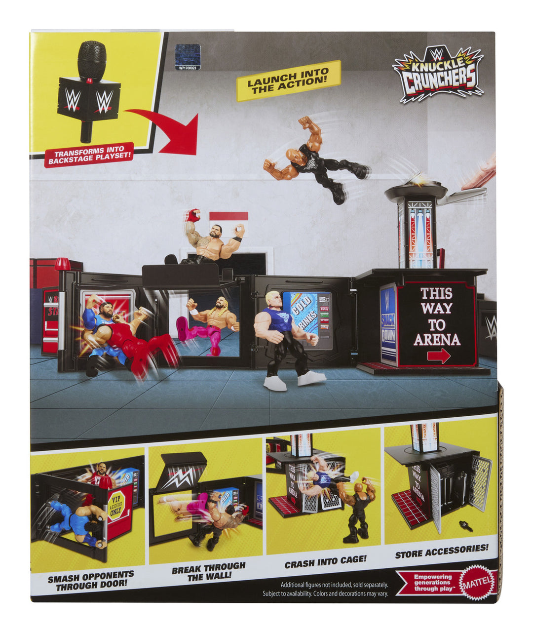 WWE Knuckle Crunchers The Rock Final Boss 3.25" Microphone Playset